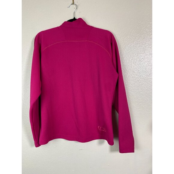 Salomon Pink Womens 1/4 Zip Long Sleeve Top Size Large Magenta Outdoor Mockneck - Picture 15 of 16